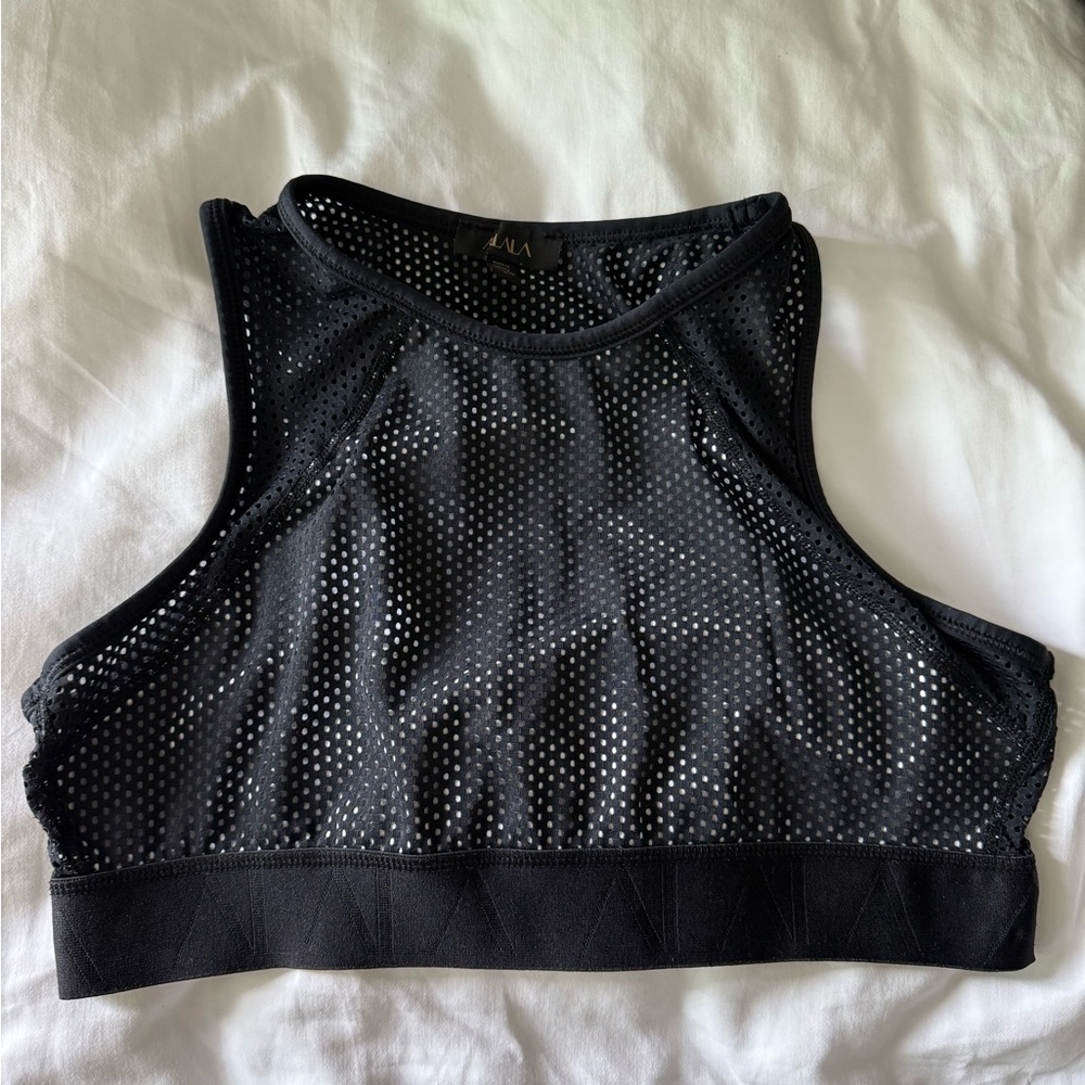 Alala Black Perforated Sports Bra